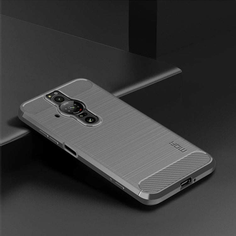 For Sony Xperia Pro-I MOFI Gentleness Brushed Carbon Fiber Soft TPU Case(Grey) - Sony Cases by MOFI | Online Shopping South Africa | PMC Jewellery