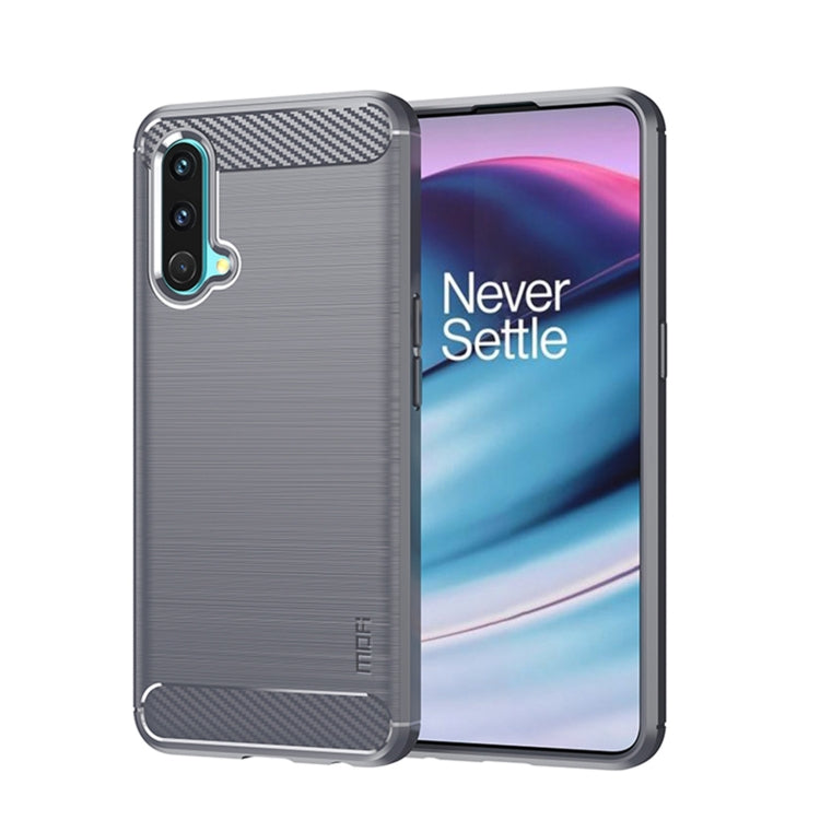 For OnePlus Nord CE 5G MOFI Gentleness Brushed Carbon Fiber Soft TPU Case(Grey) - OnePlus Cases by MOFI | Online Shopping South Africa | PMC Jewellery