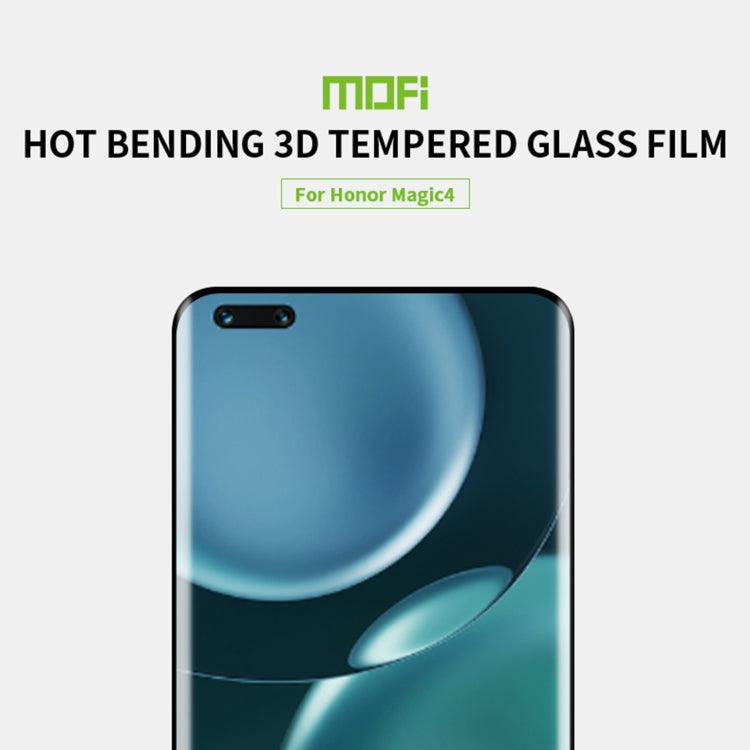 For Honor Magic4 MOFI 9H 3D Explosion-proof Hot Bending Tempered Glass Full Film(Black) - Honor Cases by MOFI | Online Shopping South Africa | PMC TechLife