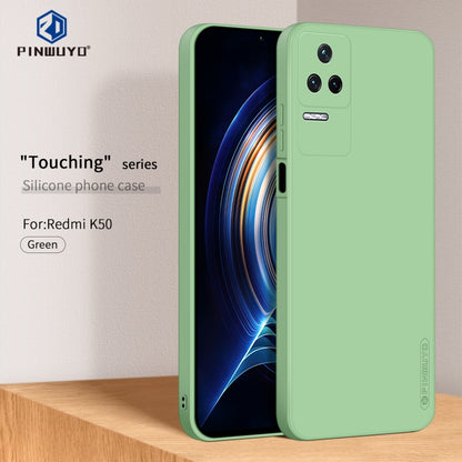 For Xiaomi Redmi K40S PINWUYO Sense Series Liquid Silicone TPU Phone Case(Green) - More Brand by PINWUYO | Online Shopping South Africa | PMC Jewellery | Buy Now Pay Later Mobicred