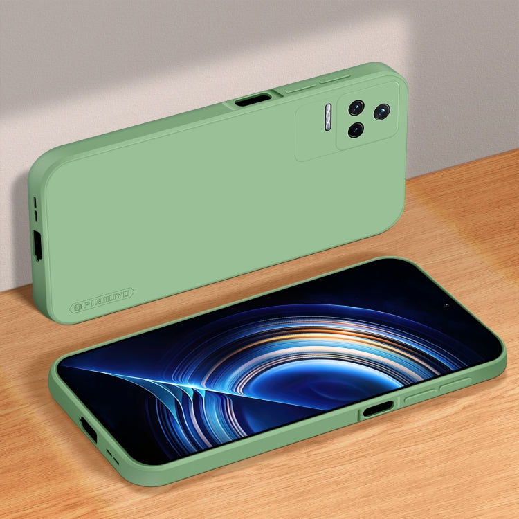 For Xiaomi Redmi K40S PINWUYO Sense Series Liquid Silicone TPU Phone Case(Green) - More Brand by PINWUYO | Online Shopping South Africa | PMC Jewellery | Buy Now Pay Later Mobicred