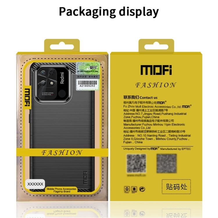 For Xiaomi Redmi K50 / K50 Pro MOFI Gentleness Brushed Carbon Fiber Soft TPU Case(Black) - Xiaomi Cases by MOFI | Online Shopping South Africa | PMC Jewellery | Buy Now Pay Later Mobicred