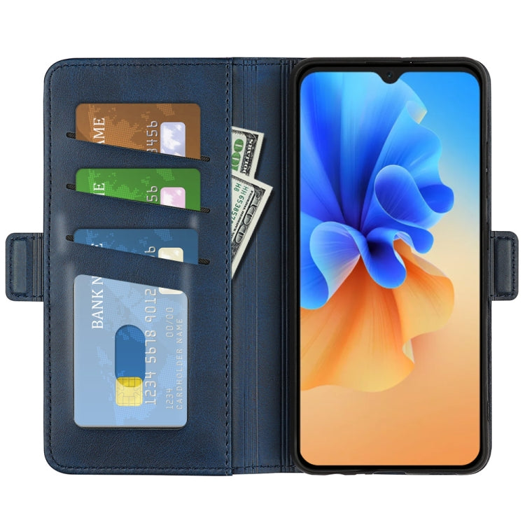 For Blackview A55 Pro Dual-side Magnetic Buckle Leather Phone Case(Dark Blue) - More Brand by PMC TechLife | Online Shopping South Africa | PMC TechLife | Buy Now Pay Later Mobicred