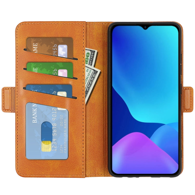 For Ulefone note 10 Dual-side Magnetic Buckle Leather Phone Case(Yellow) - Ulefone Cases by PMC Jewellery | Online Shopping South Africa | PMC Jewellery | Buy Now Pay Later Mobicred