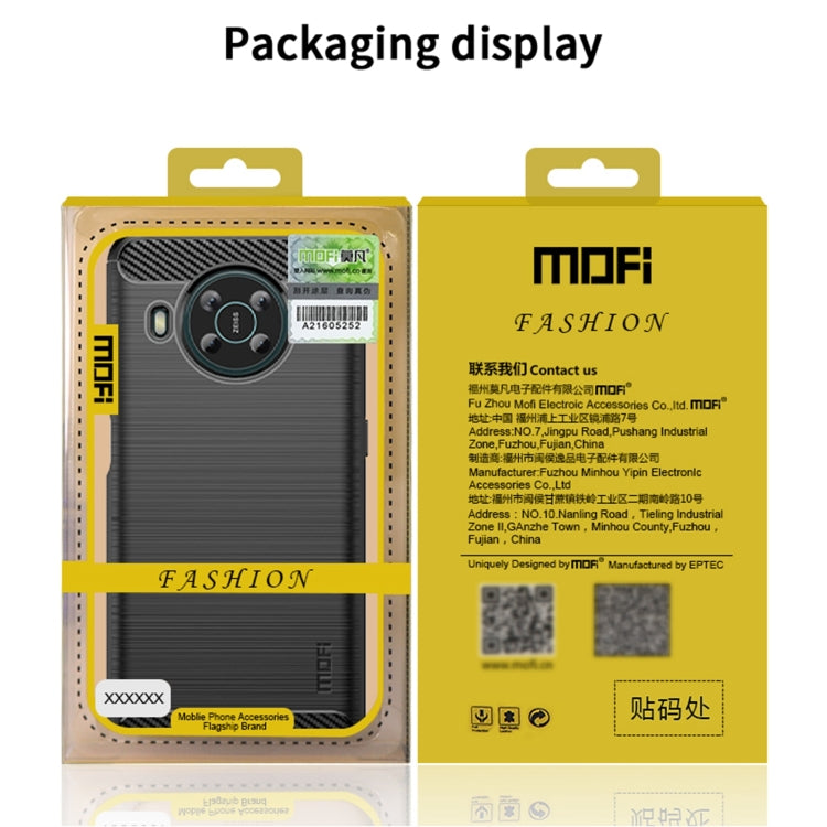 For Nokia X100 MOFI Gentleness Series Brushed Texture Carbon Fiber TPU Phone Case(Blue) - Nokia Cases by MOFI | Online Shopping South Africa | PMC TechLife | Buy Now Pay Later Mobicred