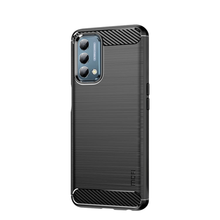 For Oneplus Nord N200 5G MOFI Gentleness Series Brushed Texture Carbon Fiber Soft TPU Phone Case(Black) - OnePlus Cases by MOFI | Online Shopping South Africa | PMC Jewellery