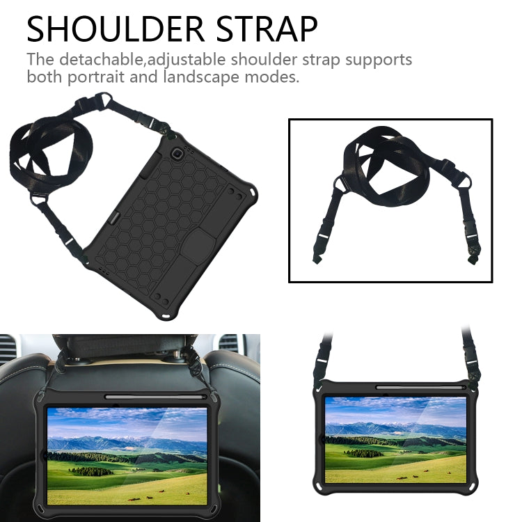 For Lenovo X306 / X606 / K10 Honeycomb EVA + PC Shockproof Tablet Case with Strap(Black+Black) - Lenovo by PMC TechLife | Online Shopping South Africa | PMC TechLife | Buy Now Pay Later Mobicred