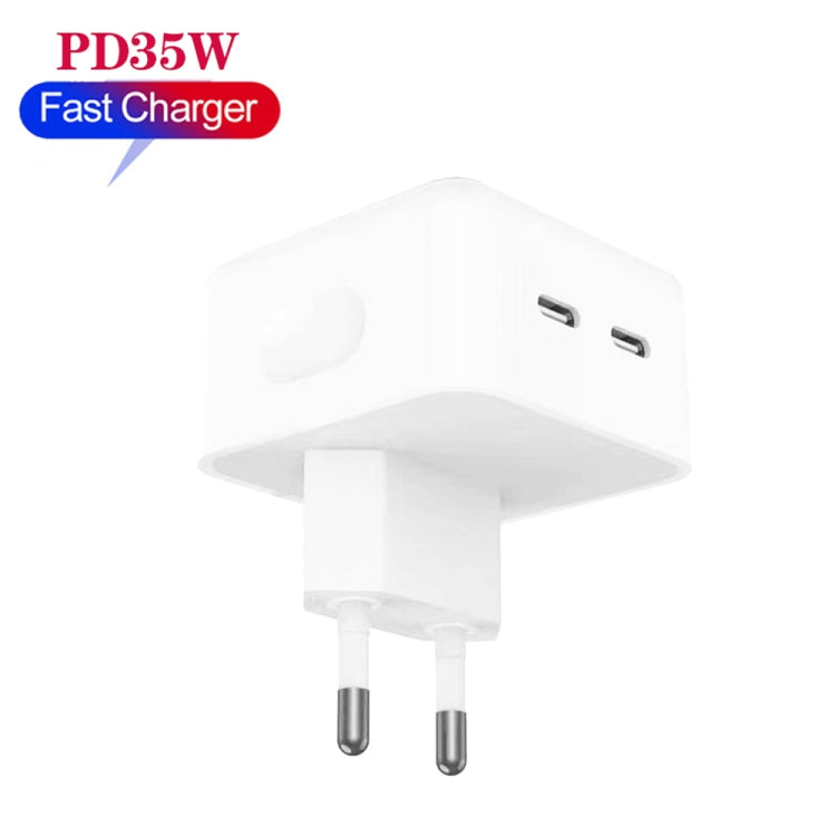 PD 35W Dual USB-C / Type-C Ports Charger for iPhone / iPad Series, EU Plug - free shipping - PMC Jewellery - Order now!