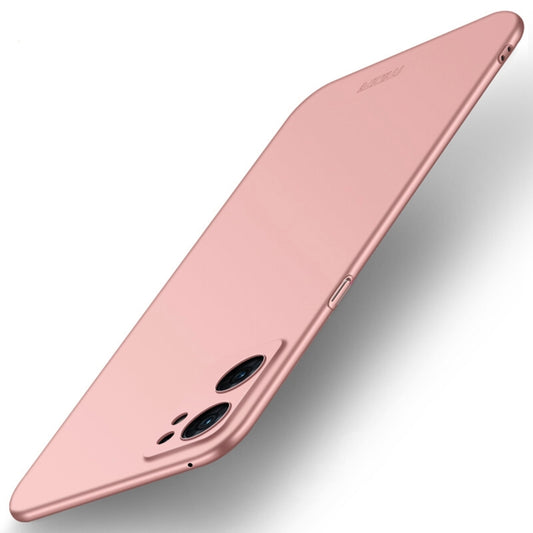 For OPPO Reno7 5G Global / Find X5 Lite MOFI Frosted PC Ultra-thin Hard Case(Rose Gold) - OPPO Cases by MOFI | Online Shopping South Africa | PMC Jewellery