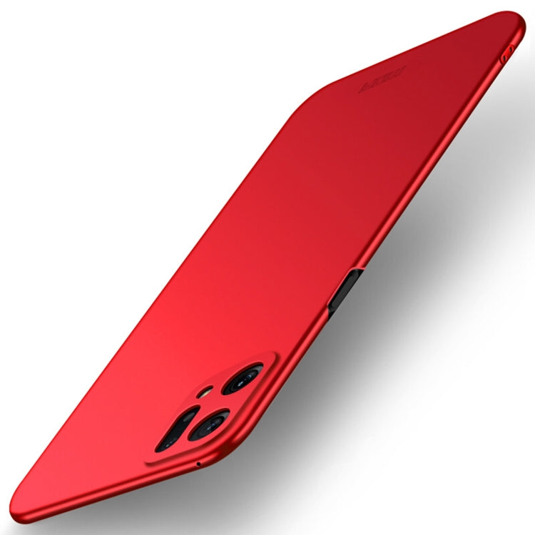 For OPPO Find X5 MOFI Frosted PC Ultra-thin Hard Case(Red) - OPPO Cases by MOFI | Online Shopping South Africa | PMC TechLife | Buy Now Pay Later Mobicred