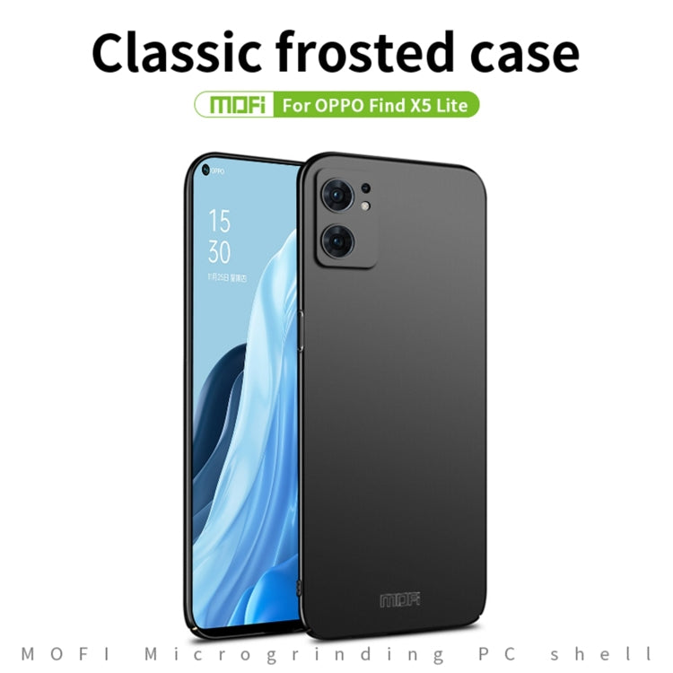 For OPPO Find X5 MOFI Frosted PC Ultra-thin Hard Case(Red) - OPPO Cases by MOFI | Online Shopping South Africa | PMC TechLife | Buy Now Pay Later Mobicred