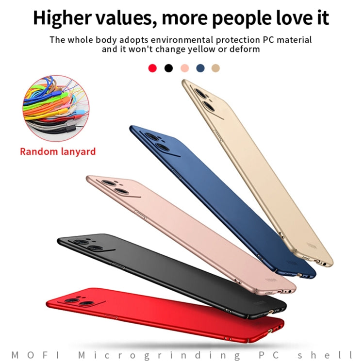 For OPPO Find X5 Lite / Reno7 Global MOFI Frosted PC Ultra-thin Hard Case(Gold) - OPPO Cases by MOFI | Online Shopping South Africa | PMC TechLife | Buy Now Pay Later Mobicred