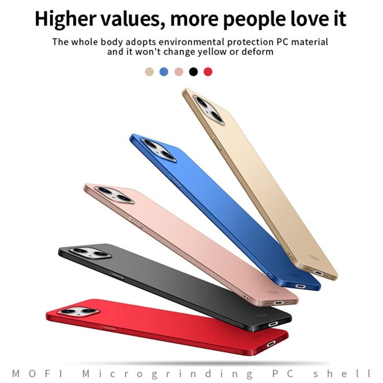 For iPhone 14 Plus MOFI Frosted PC Ultra-thin Hard Case  (Rose Gold) - iPhone 14 Plus Cases by MOFI | Online Shopping South Africa | PMC Jewellery