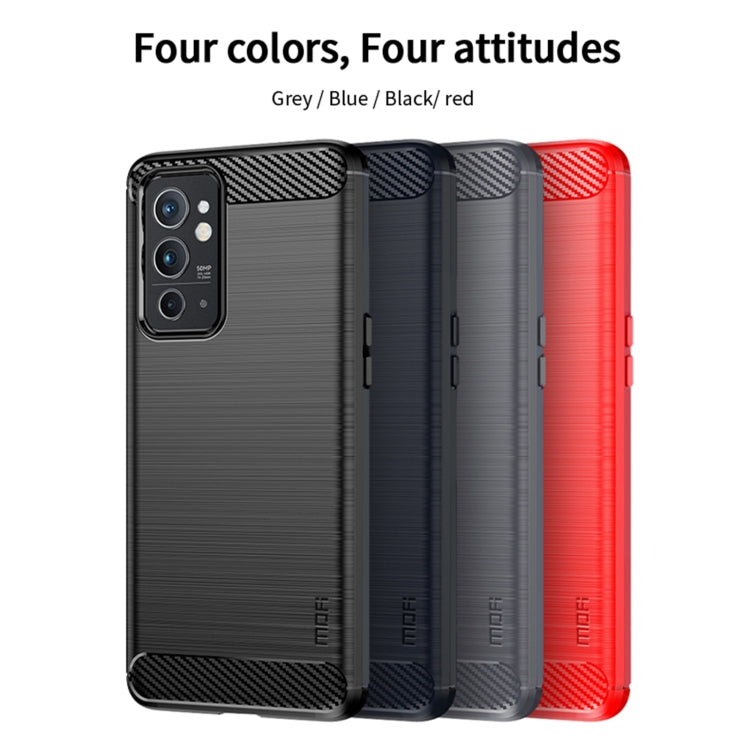 For OnePlus Nord 2T MOFI Gentleness Series Brushed Texture Carbon Fiber Soft TPU Case(Blue) - OnePlus Cases by MOFI | Online Shopping South Africa | PMC Jewellery