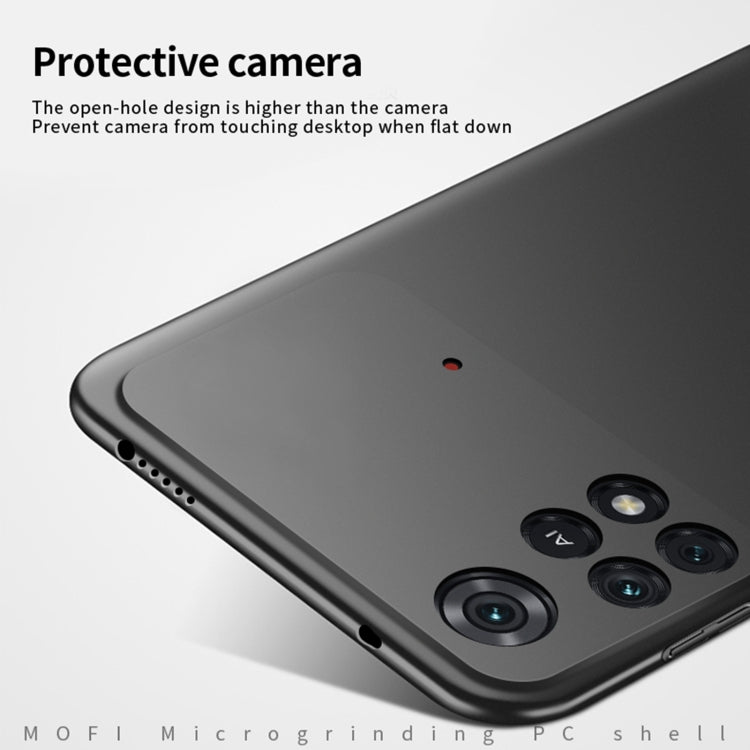 For Xiaomi POCO M4 Pro 4G MOFI Frosted PC Ultra-thin Hard Case(Blue) - Xiaomi Cases by MOFI | Online Shopping South Africa | PMC TechLife | Buy Now Pay Later Mobicred