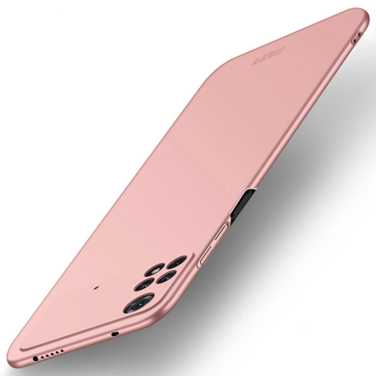 For Xiaomi POCO M4 Pro 4G MOFI Frosted PC Ultra-thin Hard Case(Rose gold) - Xiaomi Cases by MOFI | Online Shopping South Africa | PMC Jewellery