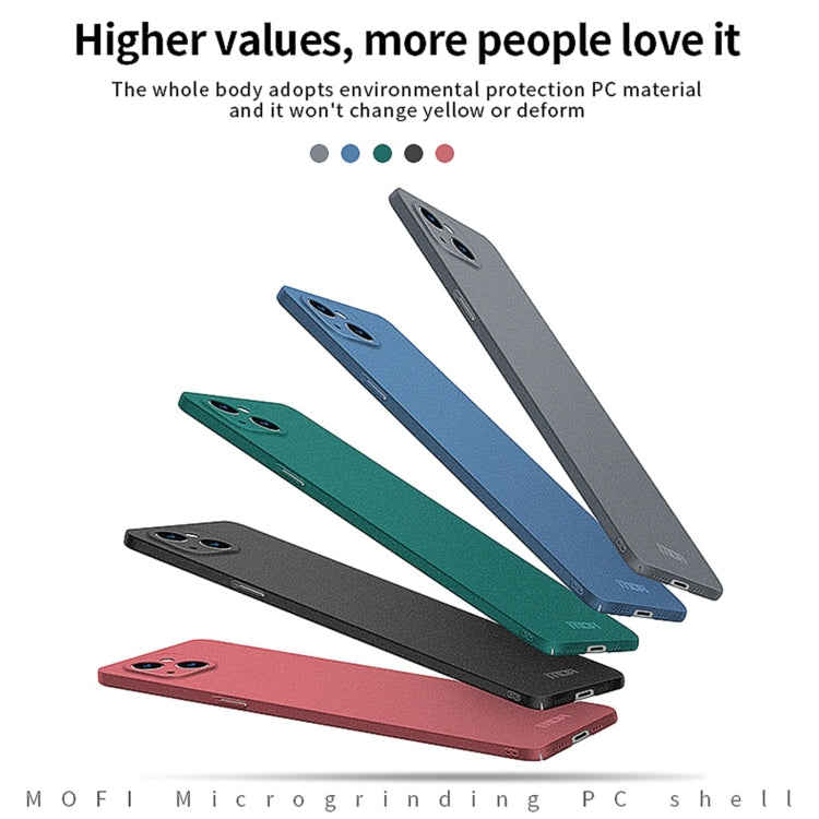 For iPhone 14 MOFI Fandun Series Frosted PC Ultra-thin Phone Case(Red) - free shipping - PMC TechLife - Order now!