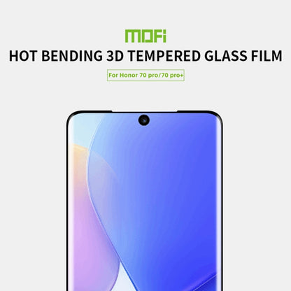 For Honor 70 Pro / 70 Pro+ MOFI 9H 3D Hot Bending Tempered Glass Film(Black) - Honor Tempered Glass by MOFI | Online Shopping South Africa | PMC Jewellery