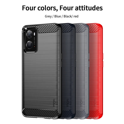 For OPPO A57 4G / A57 5G / A77 5G  MOFI Gentleness Series Brushed Texture Carbon Fiber Soft TPU Case(Gray) -  by MOFI | Online Shopping South Africa | PMC Jewellery