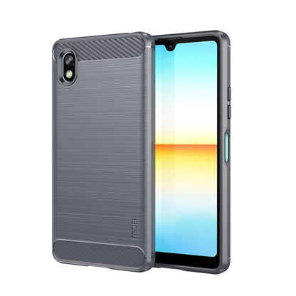 For Sony Xperia Ace 3 MOFI Gentleness Brushed Carbon Fiber Soft TPU Case(Gray) - Sony Cases by MOFI | Online Shopping South Africa | PMC Jewellery