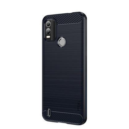 For Nokia C21 Plus MOFI Gentleness Brushed Carbon Fiber Soft TPU Case(Blue) - Nokia Cases by MOFI | Online Shopping South Africa | PMC Jewellery