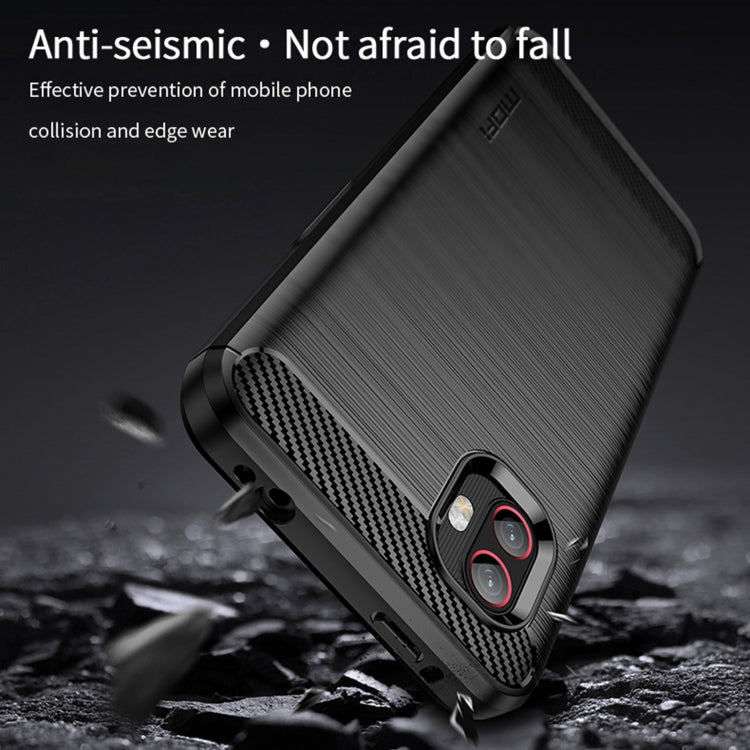 For Samsung Galaxy Xcover6 Pro / Xcover Pro 2 MOFI Gentleness Brushed Carbon Fiber Soft TPU Case(Red) -  by MOFI | Online Shopping South Africa | PMC Jewellery