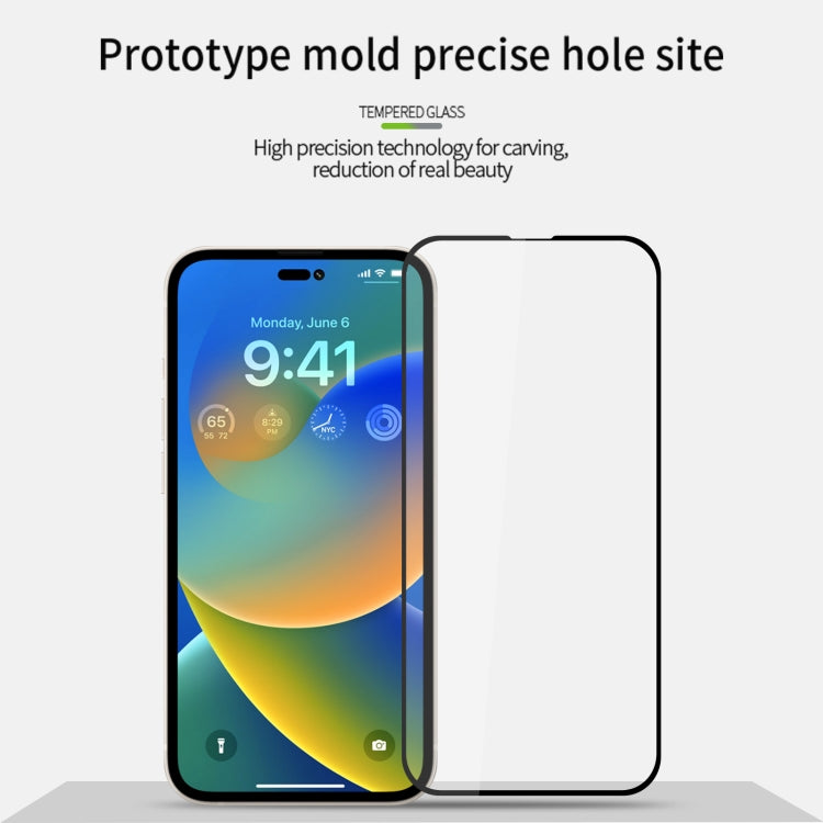 For iPhone 14 Plus MOFI 9H 2.5D Full Screen Tempered Glass Film(Black) - iPhone 14 Plus Tempered Glass by MOFI | Online Shopping South Africa | PMC TechLife