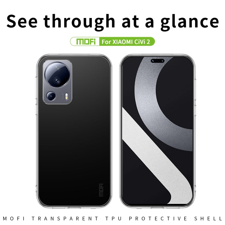 For Xiaomi Civi 2 MOFI Ming Series Ultra-thin TPU Phone Case(Transparent) - Xiaomi Cases by MOFI | Online Shopping South Africa | PMC Jewellery