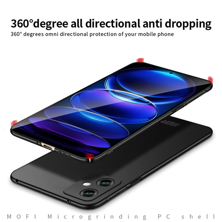 For Xiaomi Redmi Note 12 China MOFI Micro Frosted PC Ultra-thin Hard Case(Red) - Note 12 Cases by MOFI | Online Shopping South Africa | PMC TechLife