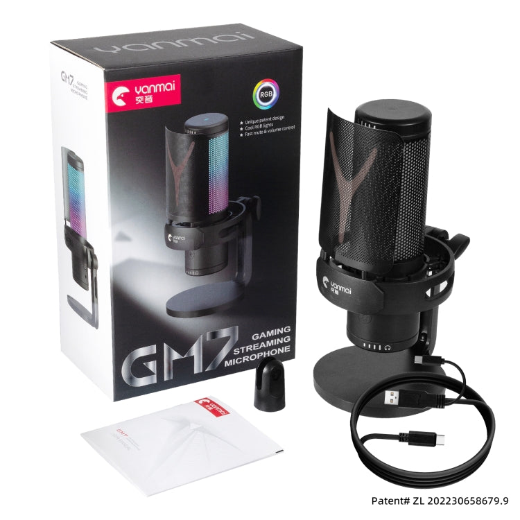 Yanmai GM7 USB Gaming Laptop Microphone with RGB Light - free shipping - PMC Jewellery - Order now!