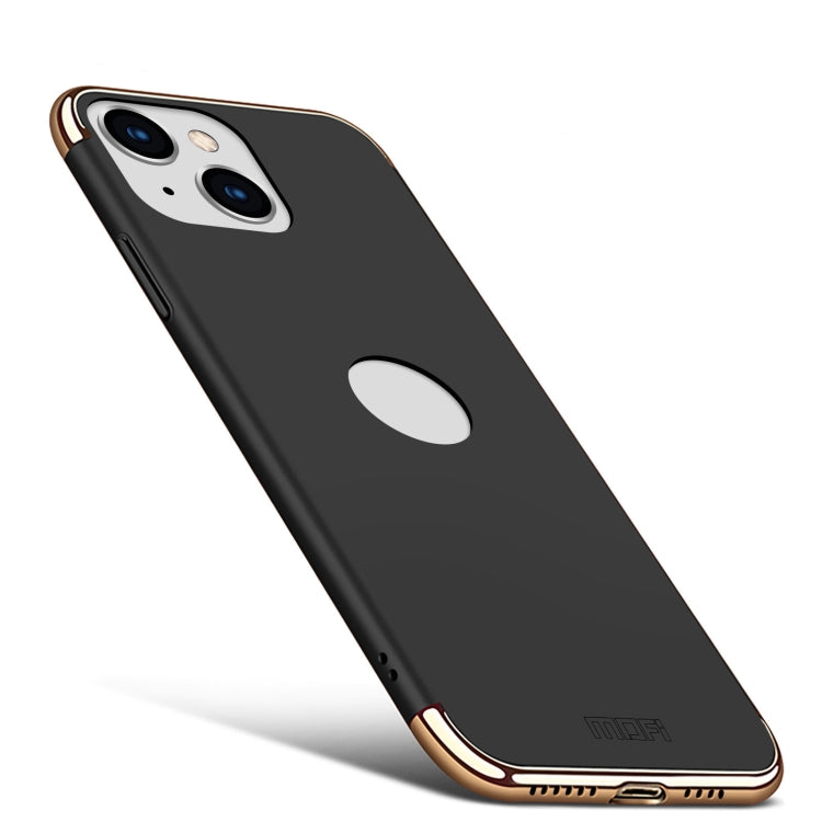 For iPhone 14 Plus MOFI Yatun Series 3 in 1 Stitching PC Phone Case(Black) - iPhone 14 Plus Cases by MOFI | Online Shopping South Africa | PMC Jewellery