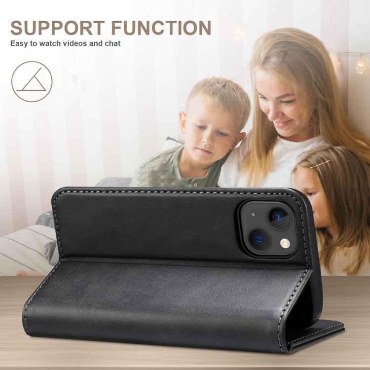 For Samsung Galaxy S25 5G Suteni Calf Texture Horizontal Flip Leather Phone Case(Black) - Galaxy S25 5G Cases by Suteni | Online Shopping South Africa | PMC TechLife | Buy Now Pay Later Mobicred