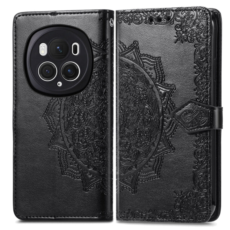 For Honor Magic6 Pro Mandala Flower Embossed Leather Phone Case(Black) - Honor Cases by PMC Jewellery | Online Shopping South Africa | PMC Jewellery | Buy Now Pay Later Mobicred