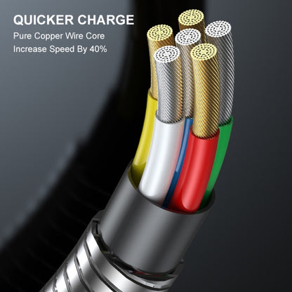 ENKAY ENK-CB128 PD 27W Type-C to 8 Pin Carbon Steel Hose Spring Fast Charging Data Cable, Length:1m(Silver) - 2 in 1 Cable by ENKAY | Online Shopping South Africa | PMC Jewellery | Buy Now Pay Later Mobicred