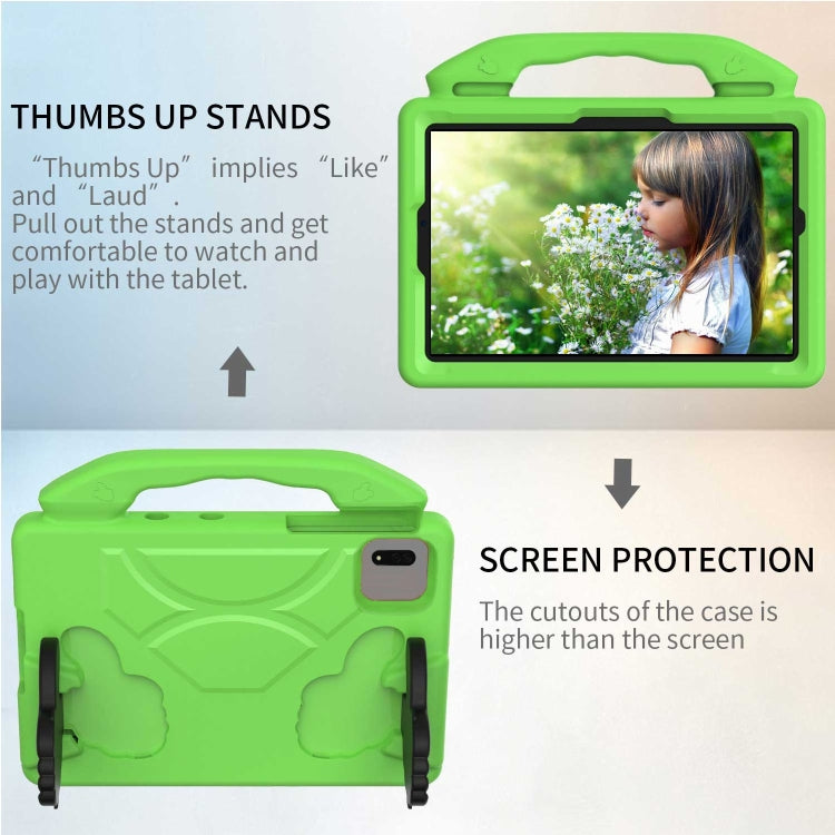 For  Lenovo Tab M11 /Xiaoxin Pad 11 2024 Thumb Bracket EVA Shockproof Tablet Case(Green) - Lenovo by PMC Jewellery | Online Shopping South Africa | PMC Jewellery | Buy Now Pay Later Mobicred