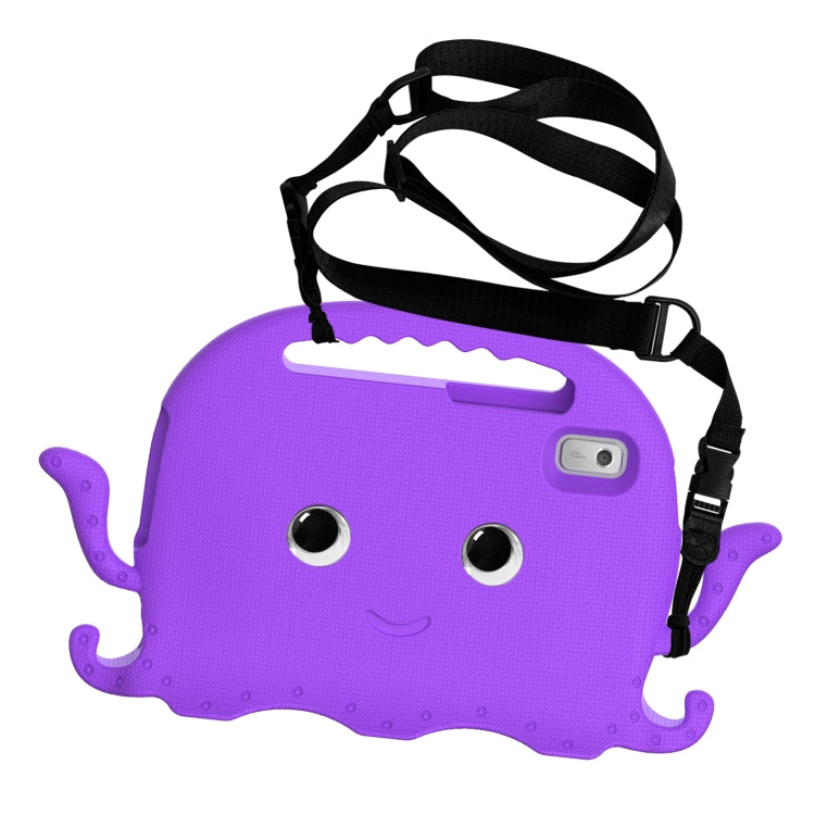 For Lenovo Tab M9 2023 Octopus Style EVA Hybrid PC Shockproof Tablet Case with Strap(Purple) - Lenovo by PMC TechLife | Online Shopping South Africa | PMC TechLife | Buy Now Pay Later Mobicred