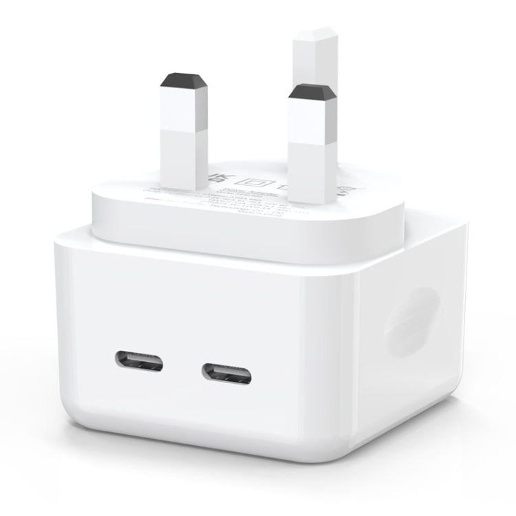 NORTHJO NOGAN3502 GaN PD PPS 35W Dual USB-C / Type-CWall Fast Charger, Plug Type:UK Plug(White) - USB Charger by NORTHJO | Online Shopping South Africa | PMC Jewellery | Buy Now Pay Later Mobicred