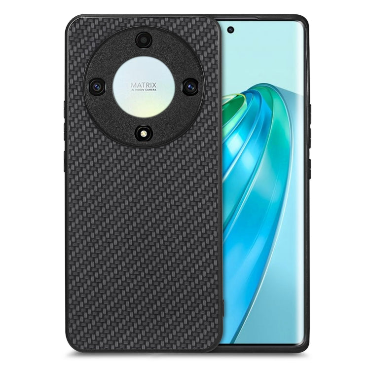 For Honor X9A Carbon Fiber Texture Leather Back Cover Phone Case(Black) - Honor Cases by PMC TechLife | Online Shopping South Africa | PMC TechLife