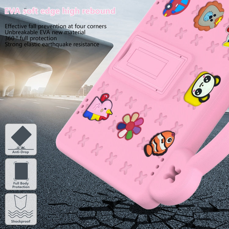 For Amazon Fire HD 10 2021 Handle Kickstand Children EVA Shockproof PC Tablet Case(Pink) - Amazon by PMC TechLife | Online Shopping South Africa | PMC TechLife | Buy Now Pay Later Mobicred
