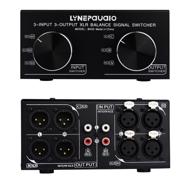 B033 3 Input To 3 Output Fully Balanced XLR Signal Passive Stereo Selector Switch Switcher -  by PMC TechLife | Online Shopping South Africa | PMC TechLife | Buy Now Pay Later Mobicred