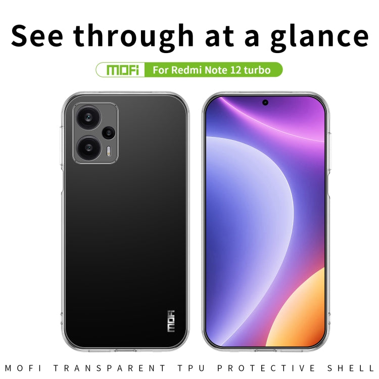 For Xiaomi Redmi Note 12 Turbo MOFI Ming Series Ultra-thin TPU Phone Case(Transparent) - Xiaomi Cases by MOFI | Online Shopping South Africa | PMC Jewellery