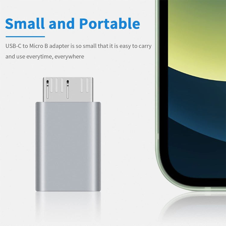 1 PCS JUNSUNMAY USB-C / Type-C Female to Male USB 3.0 Micro B Adapter Converter - Cable & Adapters by JUNSUNMAY | Online Shopping South Africa | PMC Jewellery