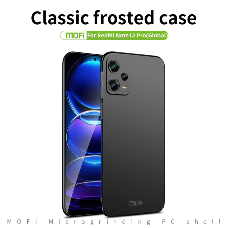 For Redmi Note 12 Pro 5G Global MOFI Micro-Frosted PC Ultra-thin Hard Phone Case(Black) - Note 12 Pro Cases by MOFI | Online Shopping South Africa | PMC Jewellery