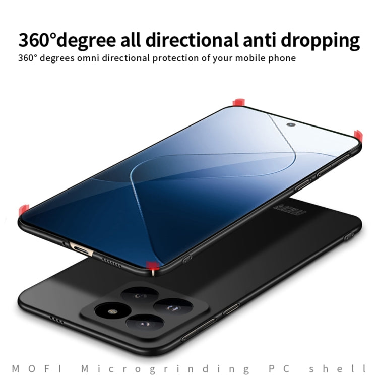 For Xiaomi 14 Pro MOFI Micro-Frosted PC Ultra-thin Hard Phone Case(Black) - 14 Pro Cases by MOFI | Online Shopping South Africa | PMC TechLife | Buy Now Pay Later Mobicred