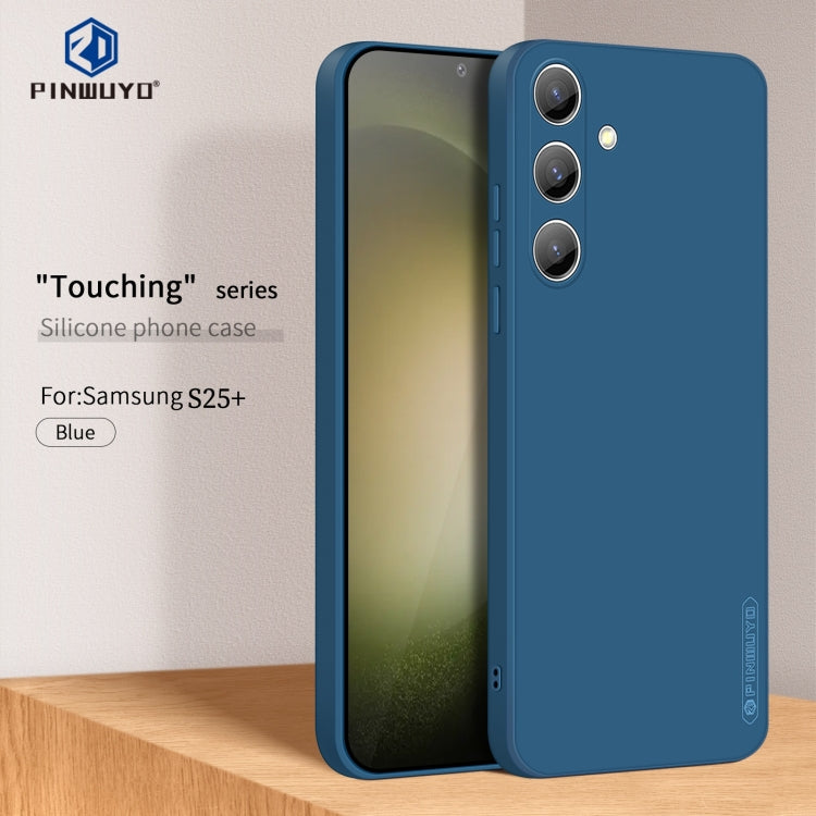 For Samsung Galaxy S25+ 5G PINWUYO Sense Series Liquid Silicone TPU Phone Case(Blue) - Galaxy S25+ 5G Cases by PINWUYO | Online Shopping South Africa | PMC Jewellery | Buy Now Pay Later Mobicred