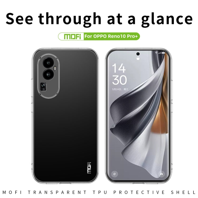 For?OPPO Reno10 Pro+ MOFI Ming Series Transparent Ultra-thin TPU Phone Case(Transparent) - OPPO Cases by MOFI | Online Shopping South Africa | PMC Jewellery