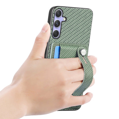 For Samsung Galaxy S25+ 5G Wristband Kickstand Wallet Back Phone Case with Tool Knife(Green) - Galaxy S25+ 5G Cases by PMC Jewellery | Online Shopping South Africa | PMC Jewellery | Buy Now Pay Later Mobicred