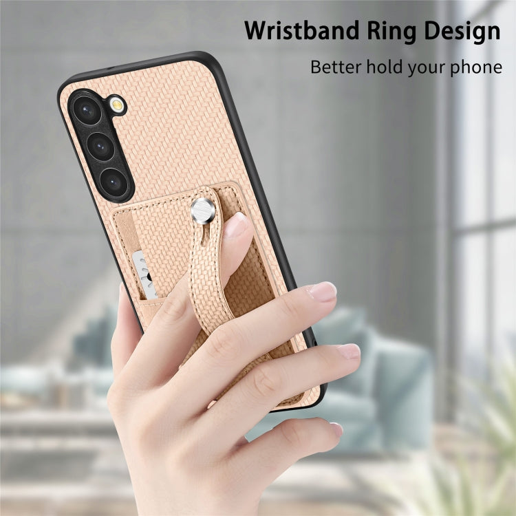 For Samsung Galaxy S25 Ultra 5G Wristband Kickstand Wallet Back Phone Case with Tool Knife(Khaki) - Galaxy S25 Ultra 5G Cases by PMC Jewellery | Online Shopping South Africa | PMC Jewellery | Buy Now Pay Later Mobicred