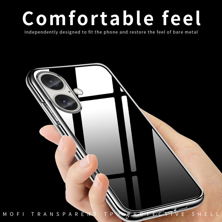 For iPhone 16 Plus MOFI Ming Series Ultra-thin TPU Phone Case(Transparent) - iPhone 16 Plus Cases by MOFI | Online Shopping South Africa | PMC TechLife | Buy Now Pay Later Mobicred