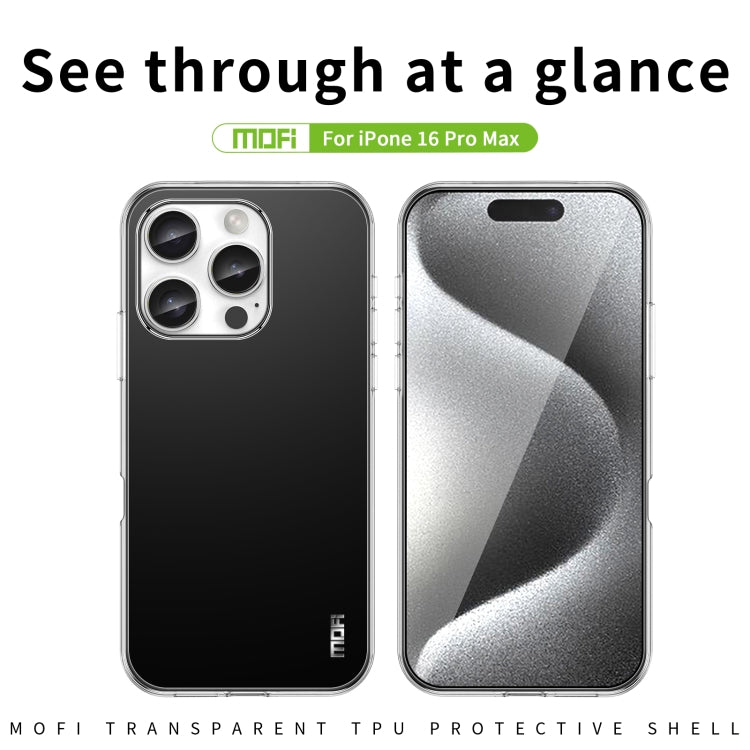 For iPhone 16 Pro Max MOFI Ming Series Ultra-thin TPU Phone Case(Transparent) - iPhone 16 Pro Max Cases by MOFI | Online Shopping South Africa | PMC Jewellery | Buy Now Pay Later Mobicred